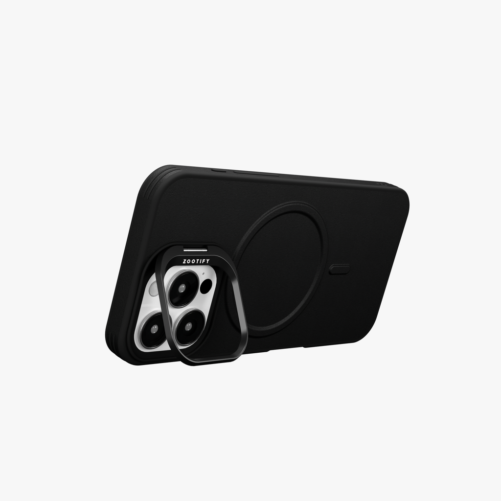 PrimoEdge – Black Luxe Leather design Magsafe case for iPhone 16 pro