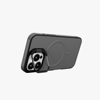 PrimoEdge – Grey Luxe Leather design Magsafe case for iPhone 16 pro