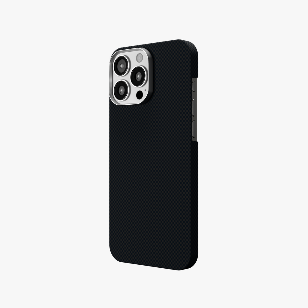StealthForm – Black Kevlar Shield MagSafe Case for iPhone 16 pro