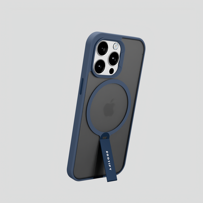 FroStand – Blue Matte MagSafe T-Stand Case for iPhone 15 pro