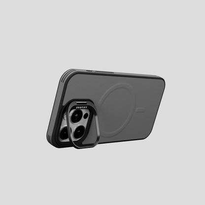 PrimoEdge – Grey Luxe Leather design Magsafe case for iPhone 15 pro