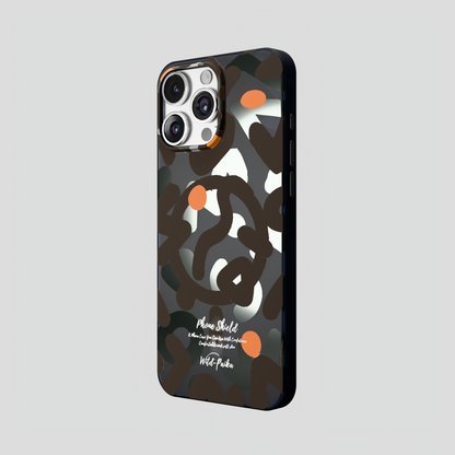 NeoWave – Black  Unique Double layer 3D-Print Frosted MagSafe Case for iPhone 16 pro max