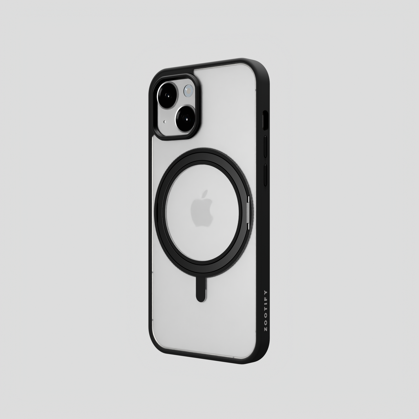 Orbit Grip – 360° Tactile O-Stand Clear transparent Case for iPhone 15