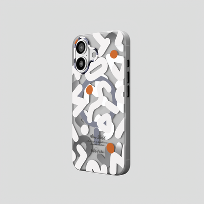 NeoWave – White  Unique Double layer 3D-Print Frosted MagSafe Case for iPhone 16