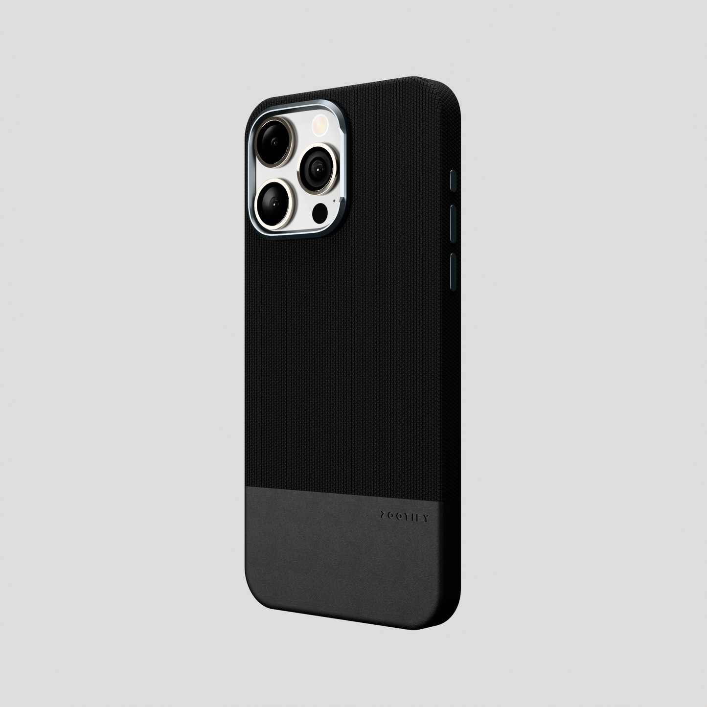 ForgeCraft –  Black Vintage Leather Grip Case for iPhone 15 pro max