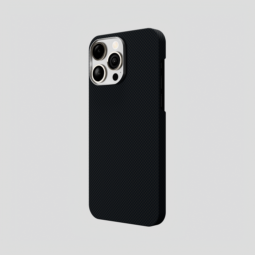 StealthForm – Black Kevlar Shield MagSafe Case for iPhone 15 pro max