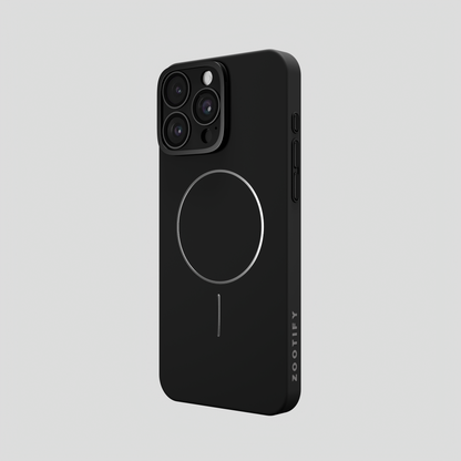 CamSafe – Black Minimal phone case with Kickstand & LensGuard for iPhone 16 pro max