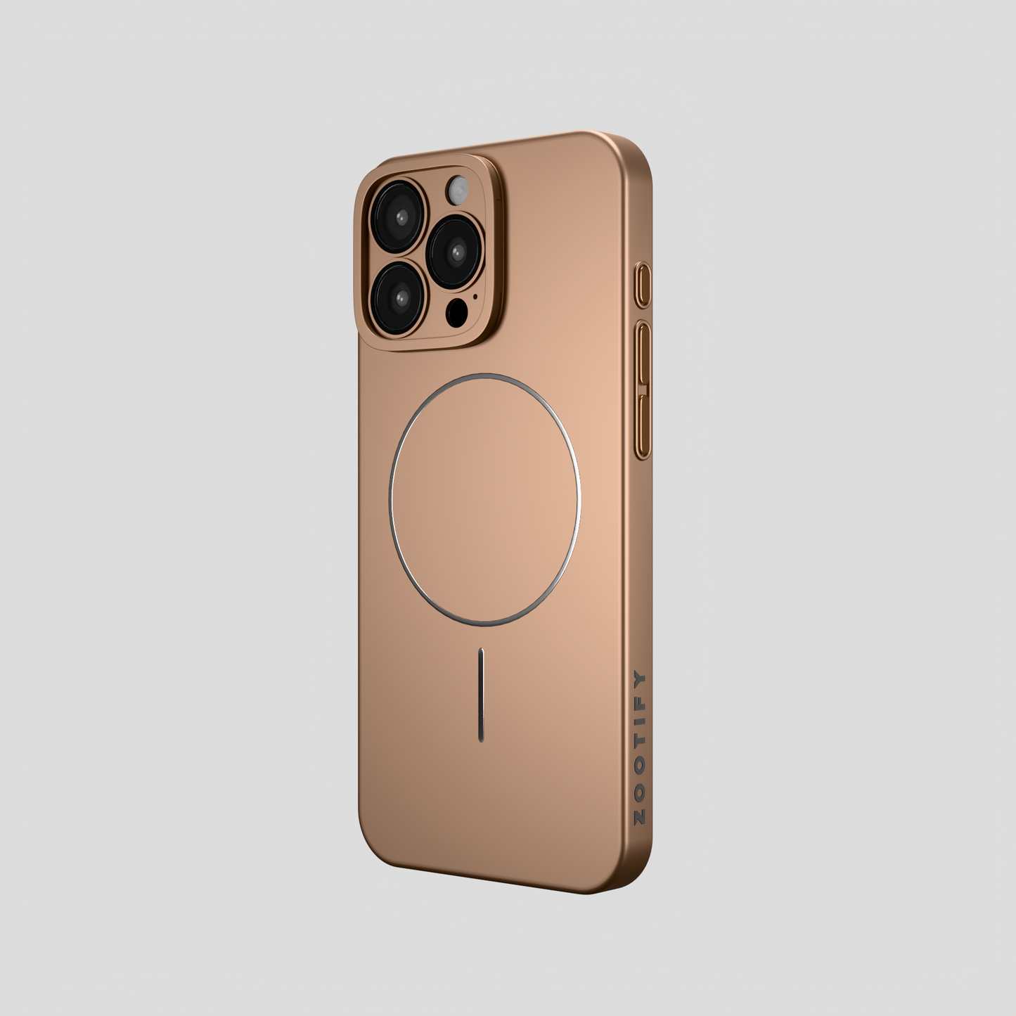 CamSafe – Brown Minimal phone case with Kickstand & LensGuard for iPhone 16 pro