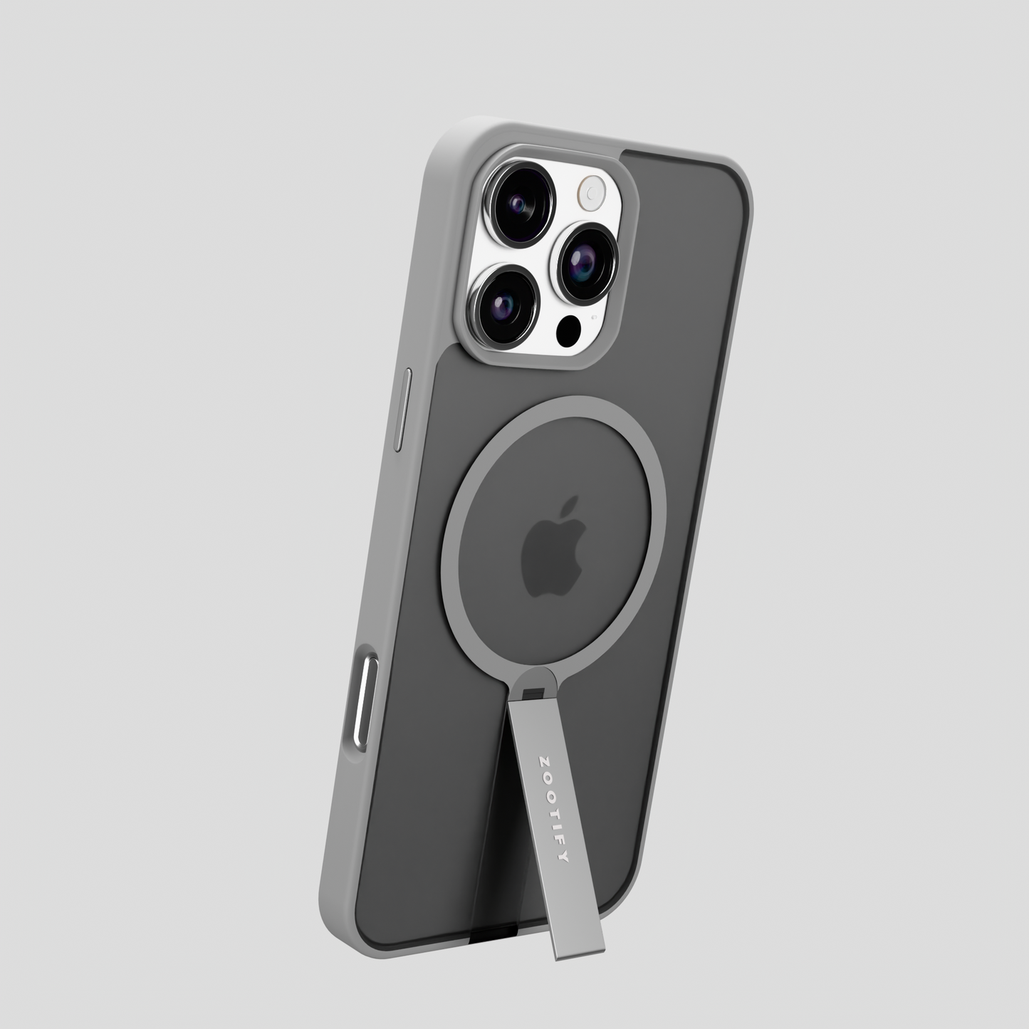 FroStand –  Titanium Grey Matte MagSafe T-Stand Case for iPhone 16 pro max