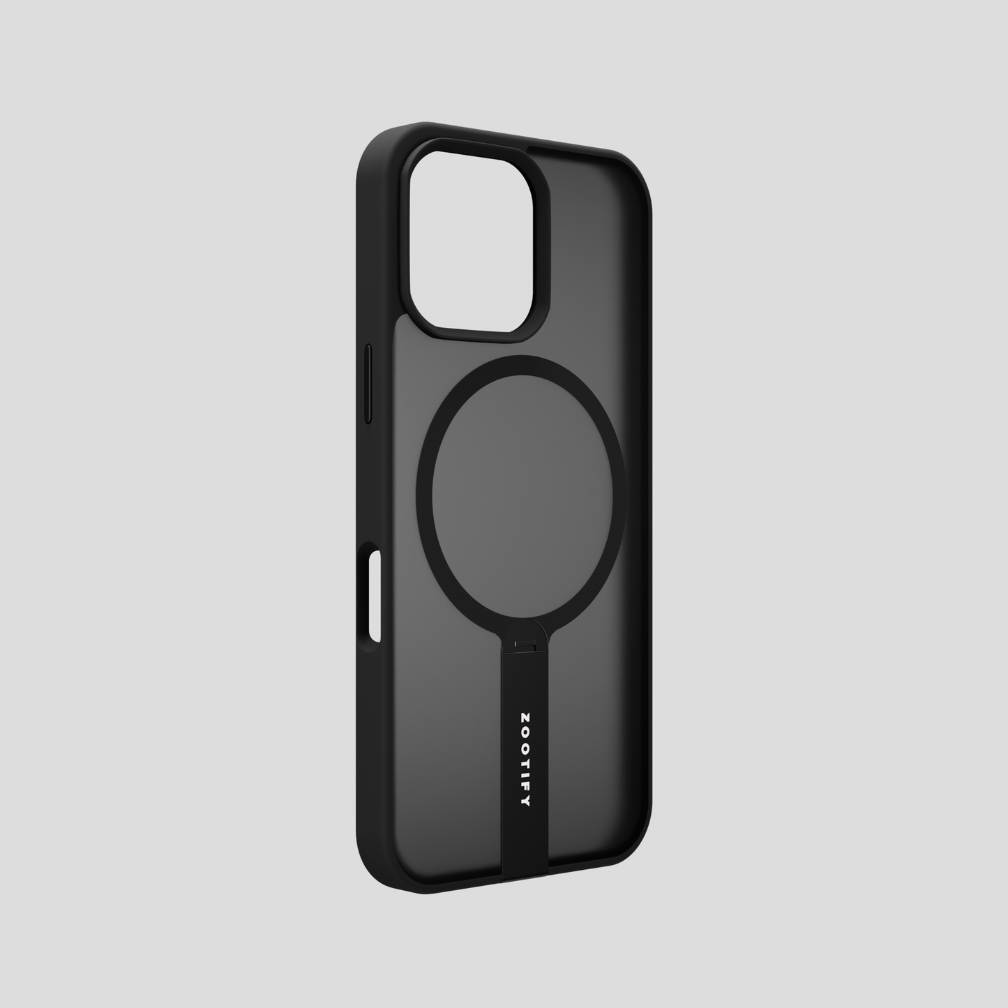 FroStand – Black Matte MagSafe T-Stand Case for iPhone 16 pro