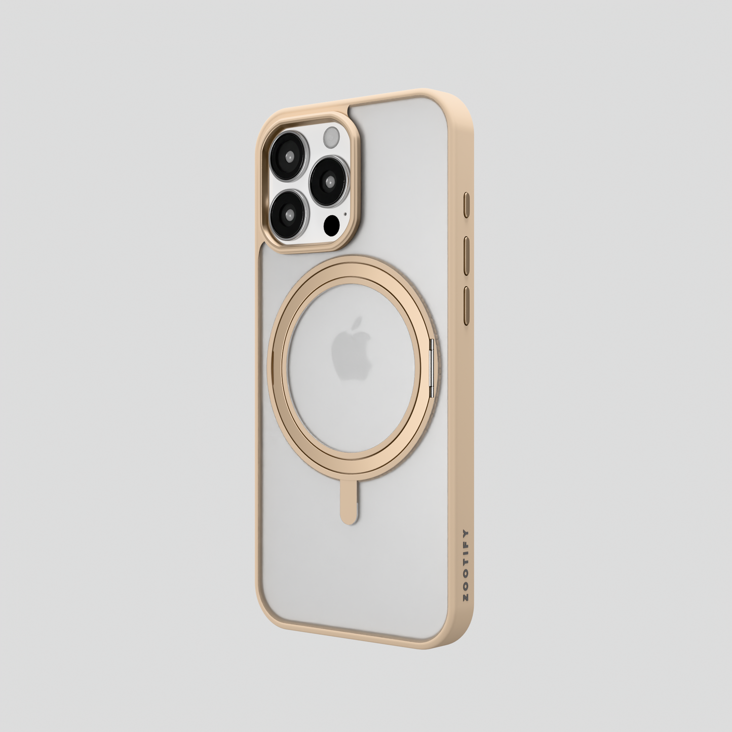 Orbit Grip –  Dessert 360° Tactile O-Stand Clear transparent Case for iPhone 16 pro