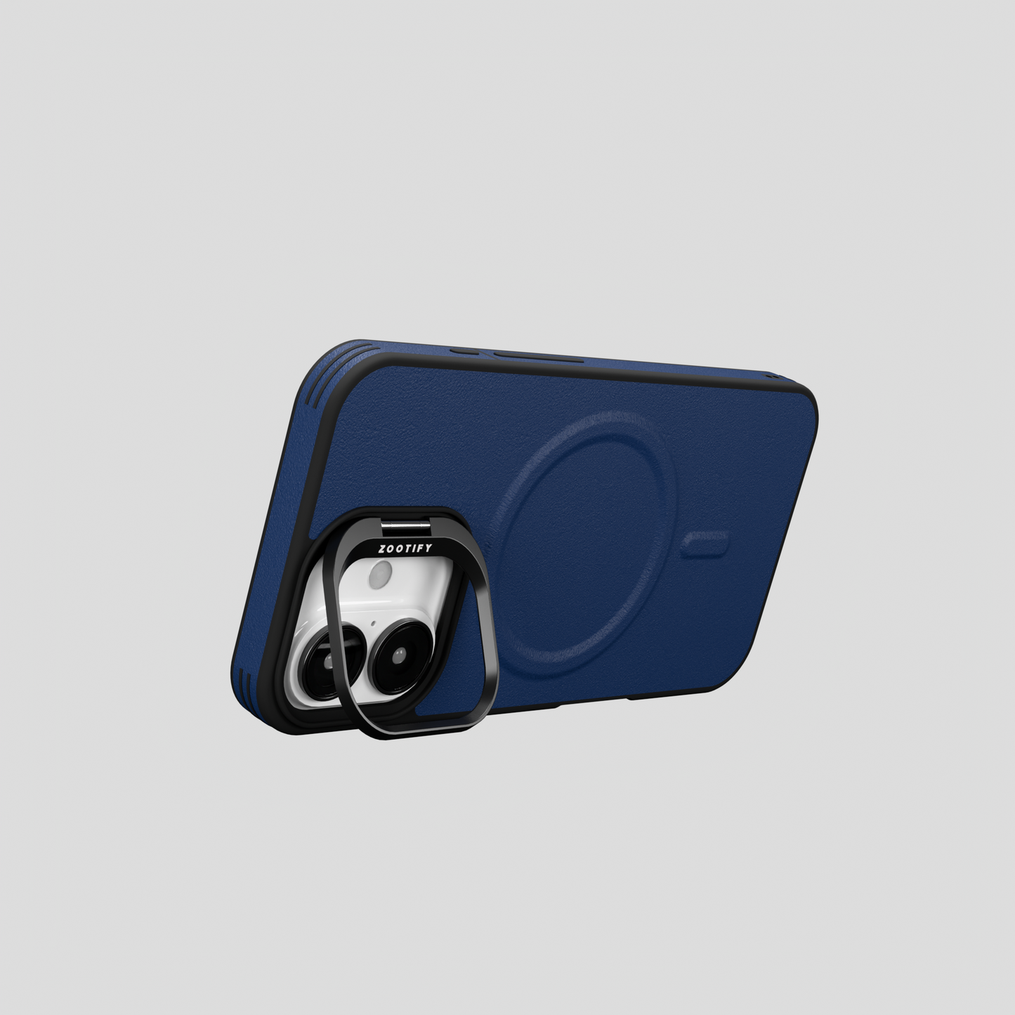 PrimoEdge – Blue Luxe Leather Design Magsafe Case for iPhone 16