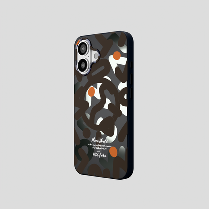 NeoWave – Black Unique Double layer 3D-Print Frosted MagSafe Case for iPhone 16