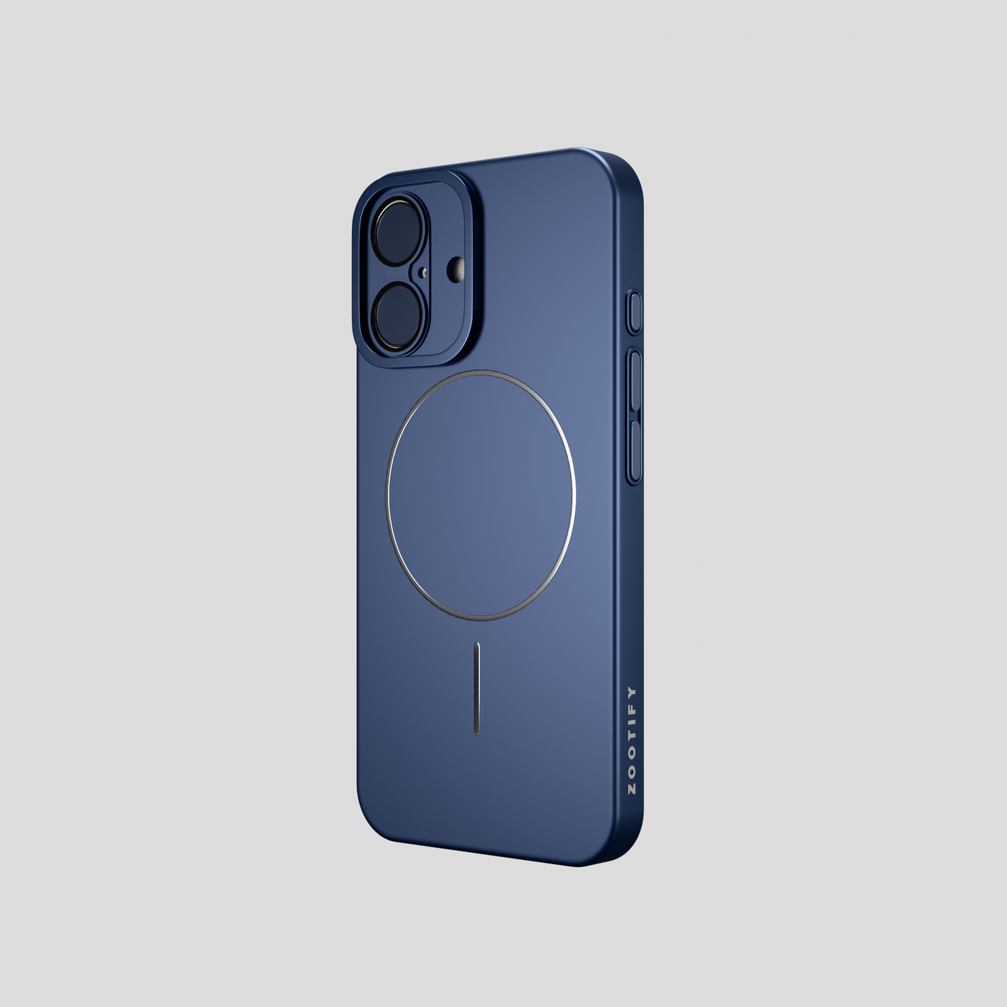 CamSafe –  Blue Minimal phone case with Kickstand & LensGuard for iPhone 16