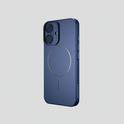 CamSafe –  Blue Minimal phone case with Kickstand & LensGuard for iPhone 16