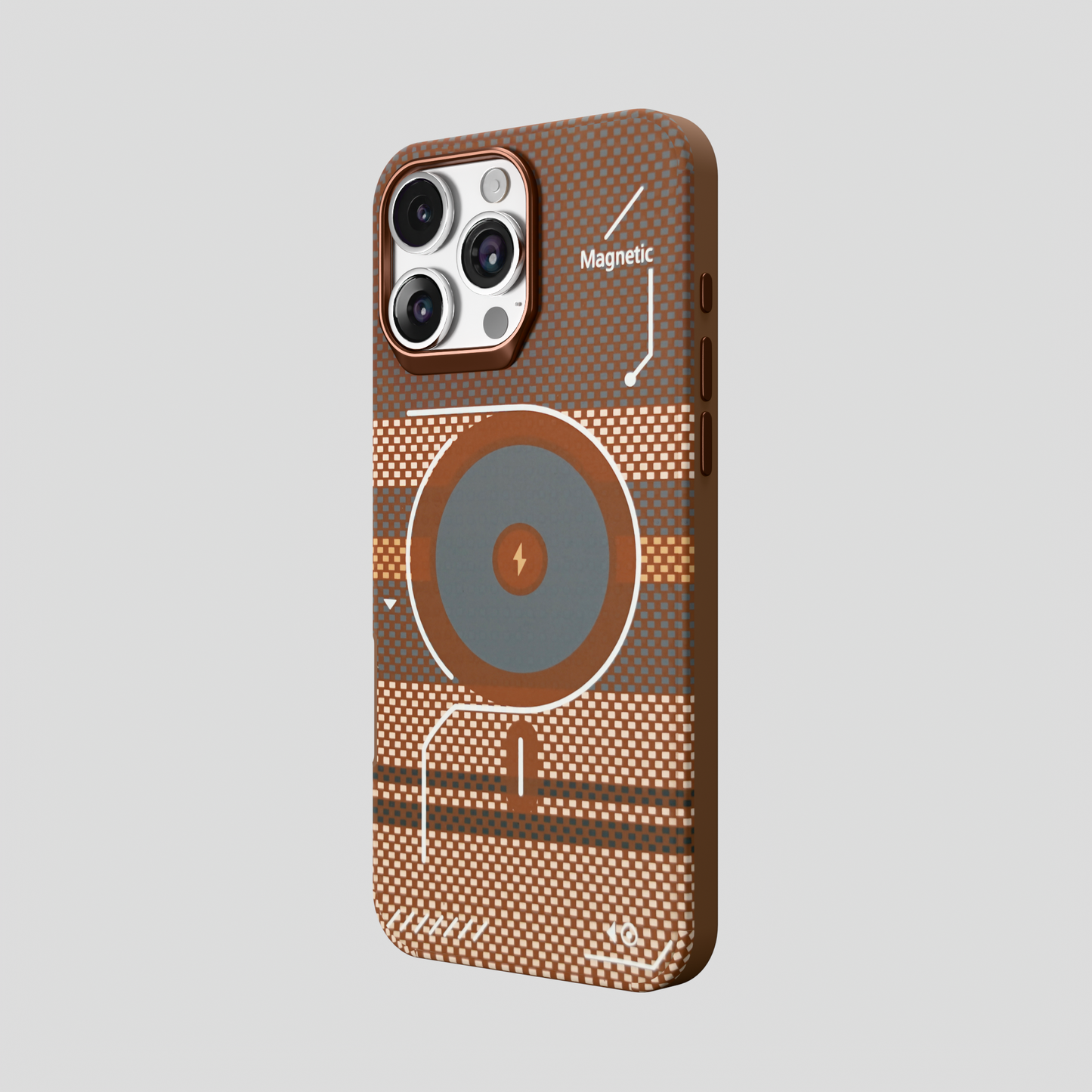 ArtiShell – Brown Detachable Layer Modular MagSafe Case for IPhone 16 pro max