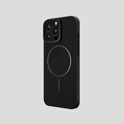 CamSafe – Black Minimal phone case with Kickstand & LensGuard for iPhone 16 pro