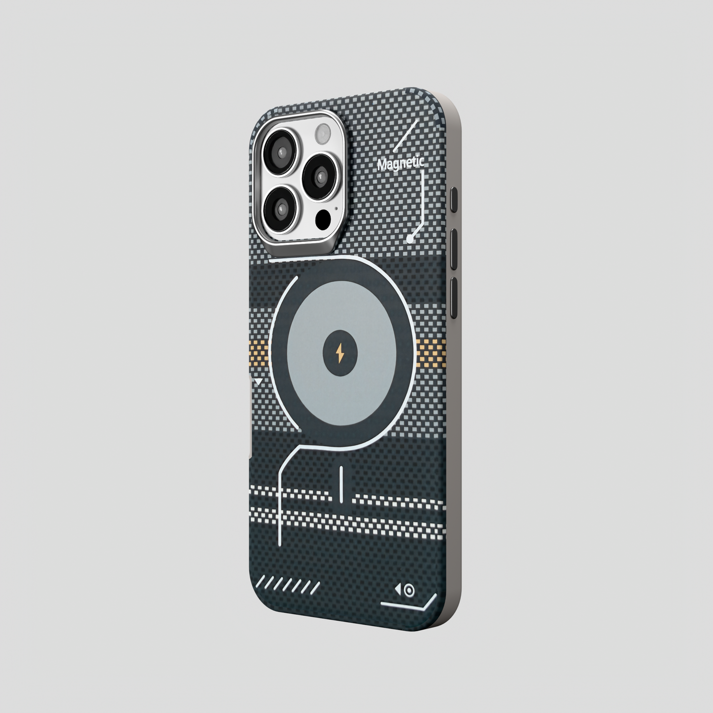 ArtiShell – Grey Detachable Layer Modular MagSafe Case for iPhone 16 pro