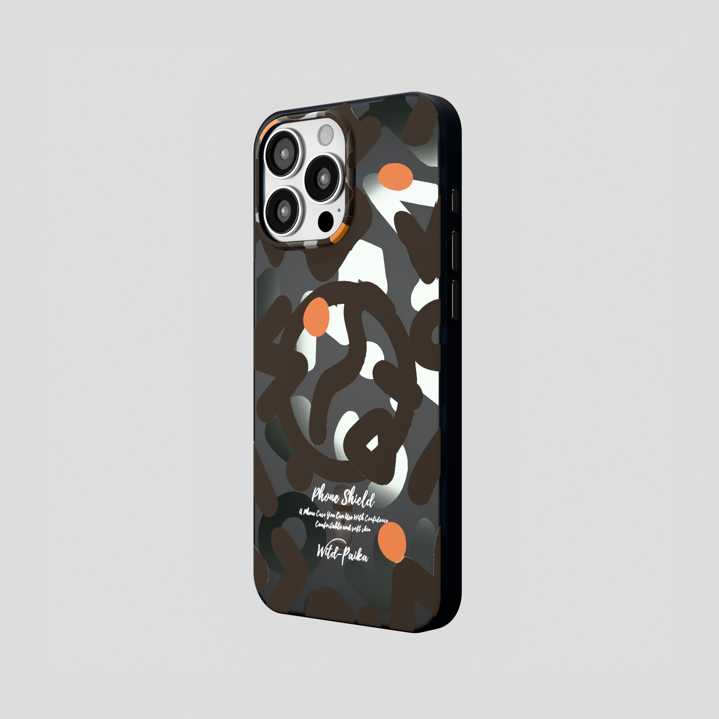 NeoWave –  Black Unique Double layer 3D-Print Frosted MagSafe Case for iPhone 16 pro