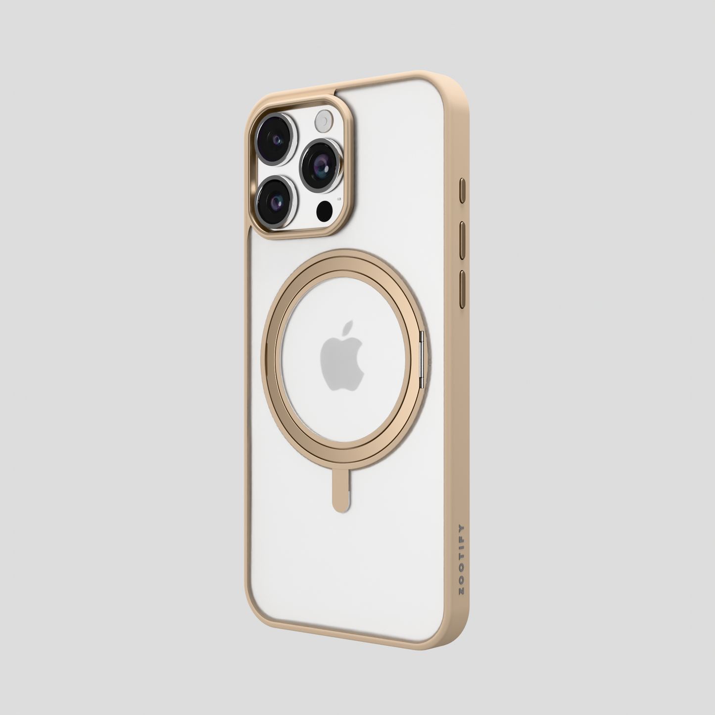 Orbit Grip – Dessert 360° Tactile O-Stand Clear transparent Case for iPhone 16 pro max