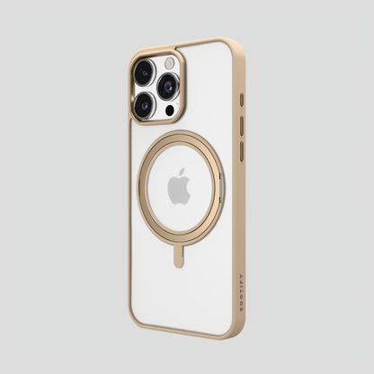 Orbit Grip – Dessert 360° Tactile O-Stand Clear transparent Case for iPhone 16 pro max