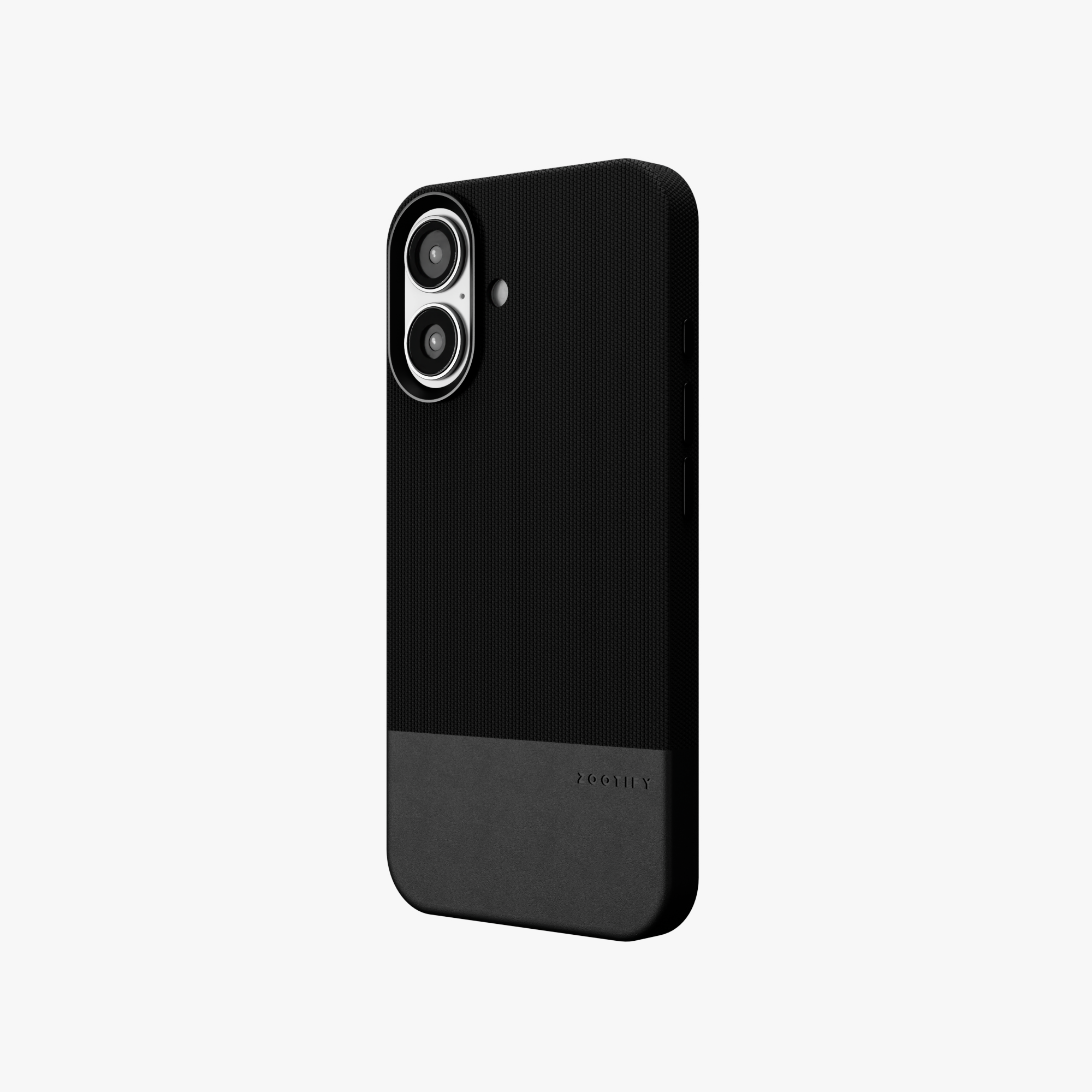 ForgeCraft – Black Vintage Leather Grip Case for iPhone 16
