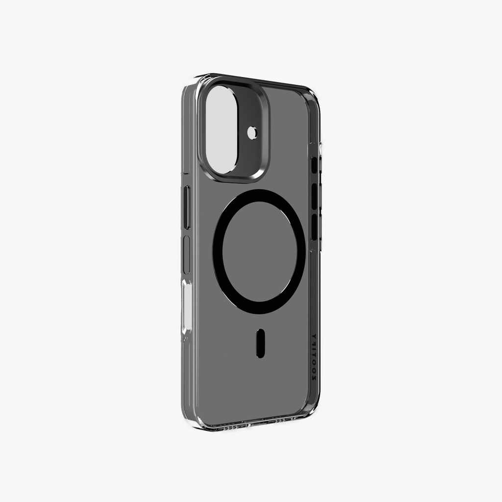 Ironclad Aura –  Smoky Grey MagSafe Transparent Shield Case for iPhone 16