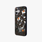 NeoWave – Black Double-layer Print Frosted MagSafe Phone Cover for iPhone 16