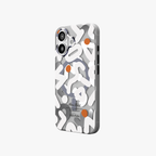 NeoWave – White Double-layer Print Frosted MagSafe Phone Cover for iPhone 16