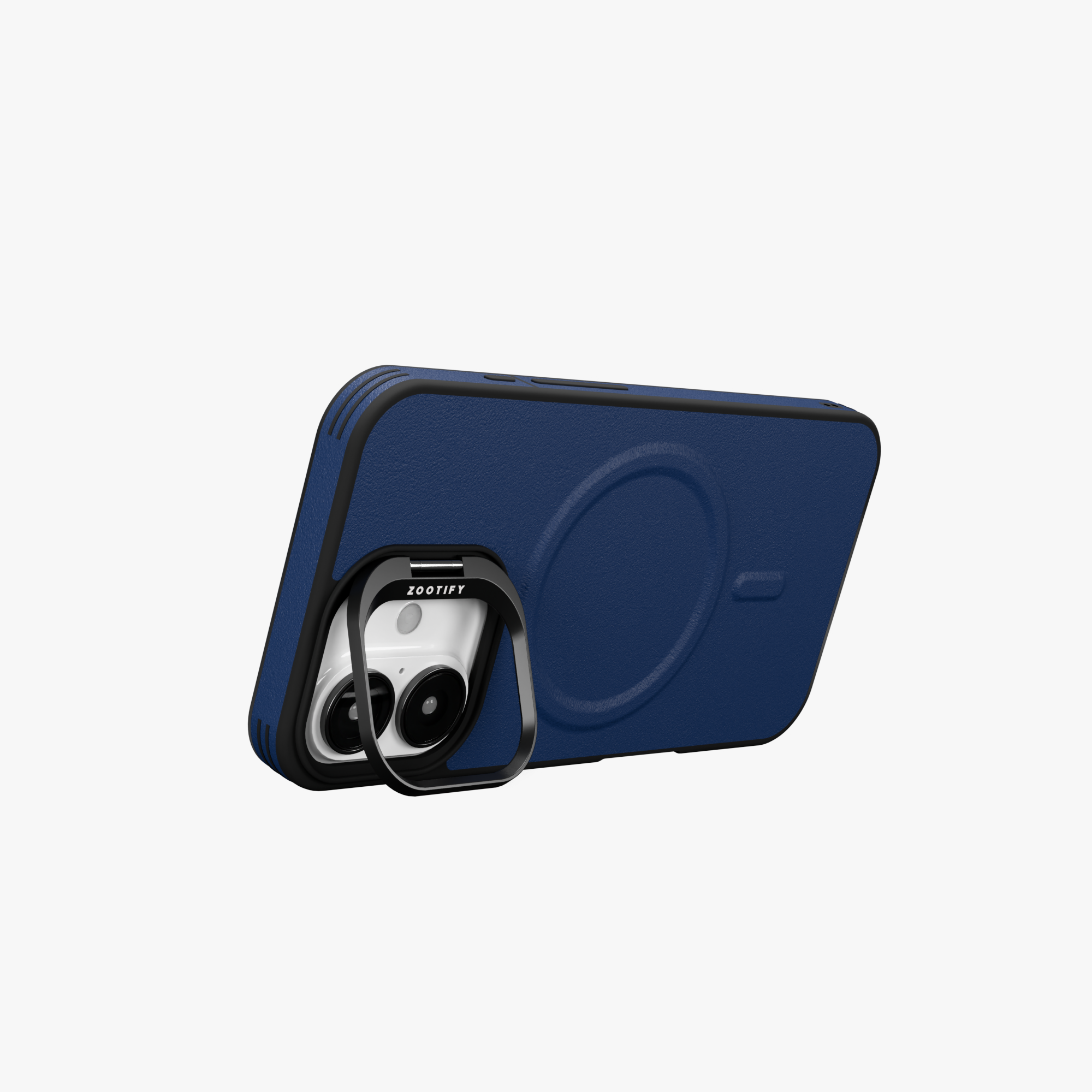 PrimoEdge – Blue Luxe Leather Design Magsafe Case for iPhone 16