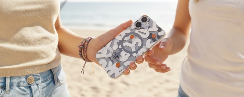 NeoWave – White Double-layer Print Frosted MagSafe Phone Cover for iPhone 16 mobile banner 3