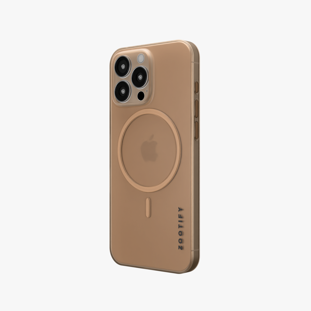 Textura – Brown PaperFeel MagSafe Case for iPhone 16 pro
