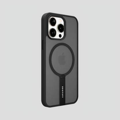 FroStand – Black Matte MagSafe T-Stand Case for iPhone 15 pro max
