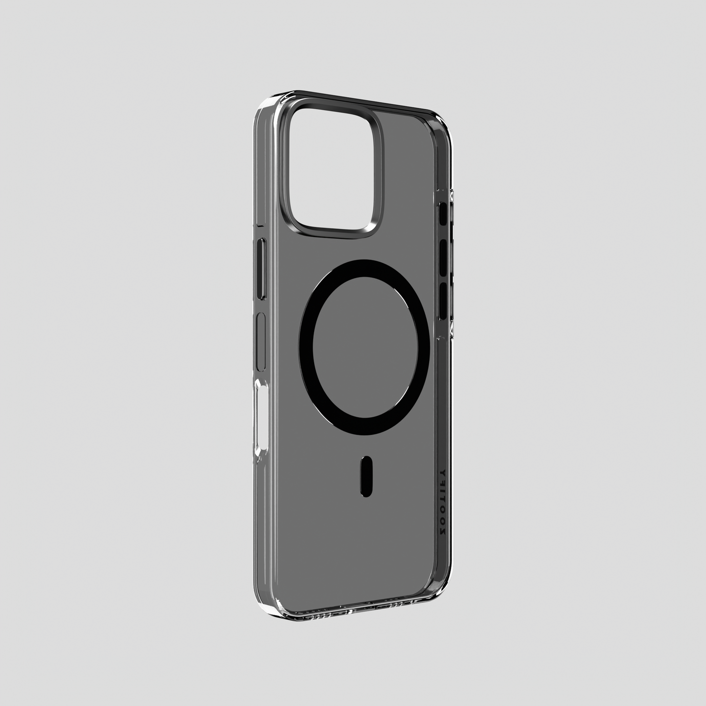 Ironclad Aura – Smoky Grey MagSafe Transparent Shield Case for iphone 16 pro