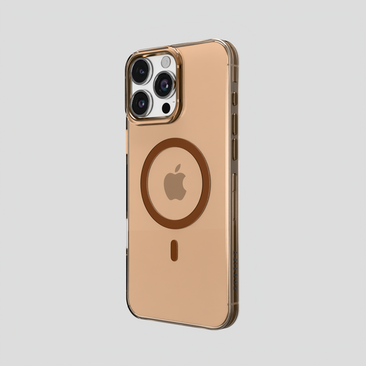 Crystal Flux – Desert Transparent Magnetic Case for iPhone 16 pro max