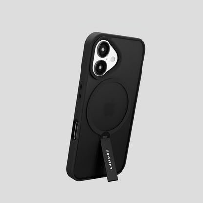 FroStand – Black Matte MagSafe T-Stand Case for iPhone 16
