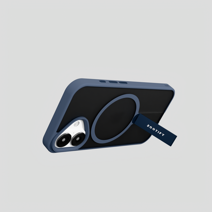 FroStand – Blue Matte MagSafe T-Stand Case for iPhone 16