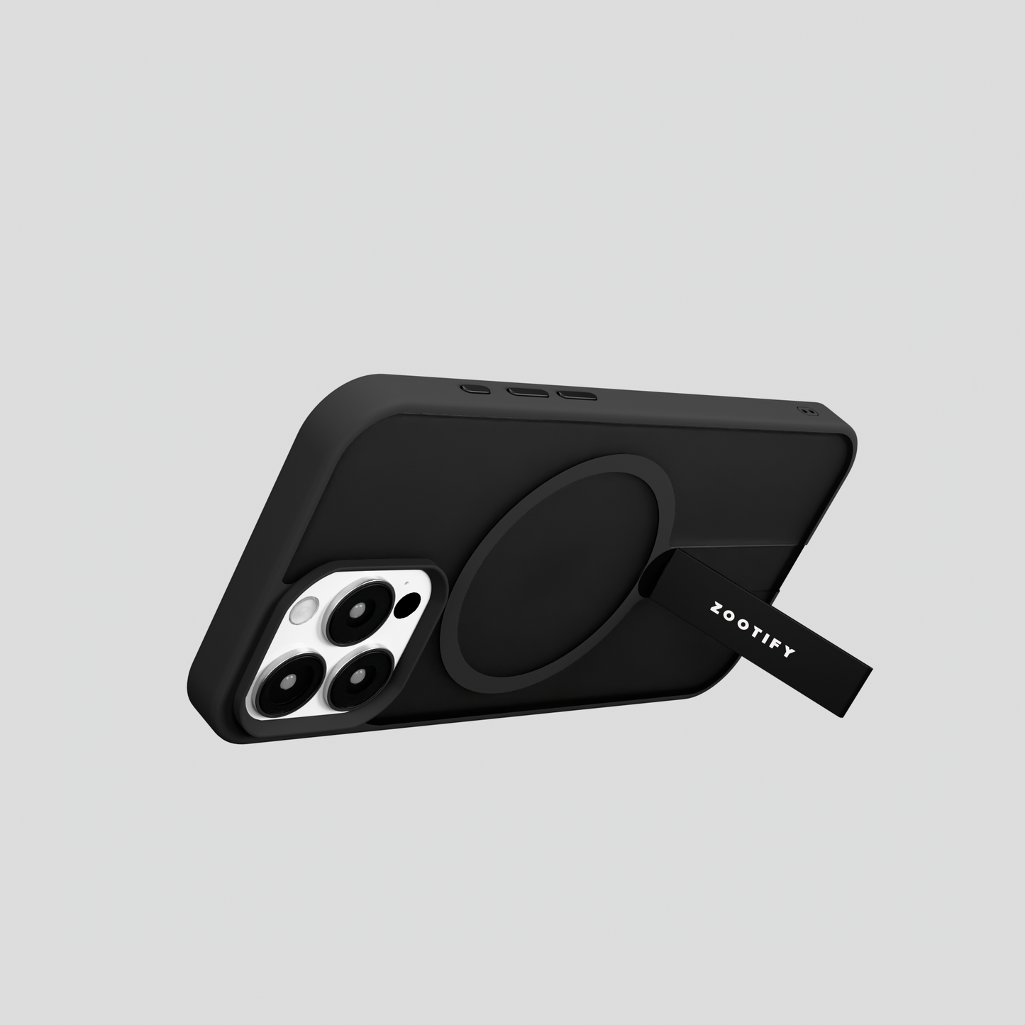 FroStand – Black Matte MagSafe T-Stand Case for iPhone 16 pro