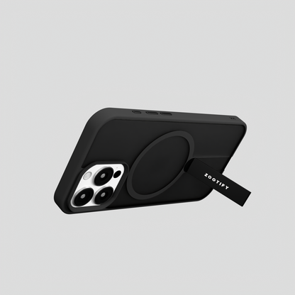 FroStand – Black Matte MagSafe T-Stand Case for iPhone 16 pro