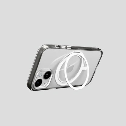 Orbit Grip – 360° Tactile O-Stand Clear transparent Case for iPhone 15