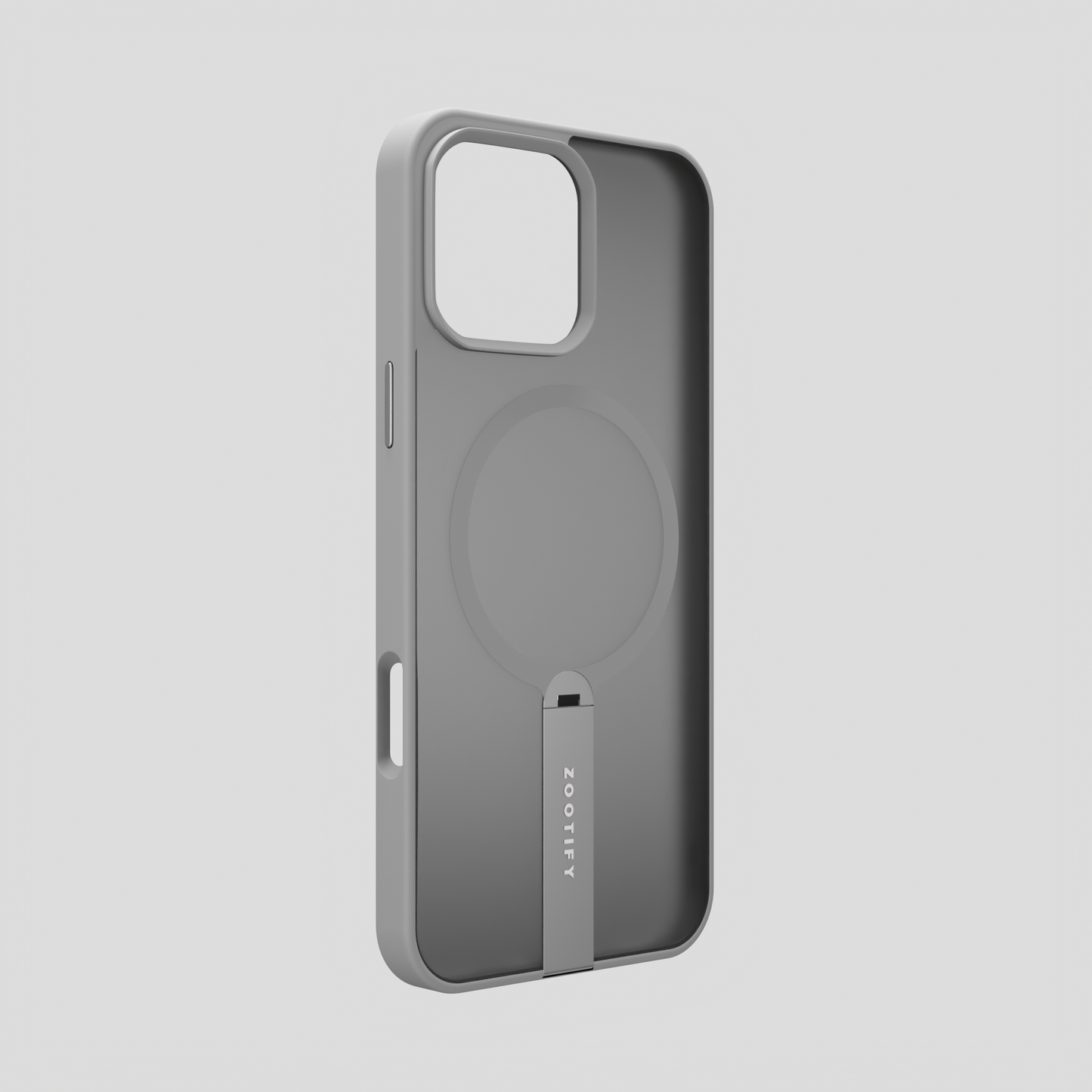FroStand –  Titanium Grey Matte MagSafe T-Stand Case for iPhone 16 pro max