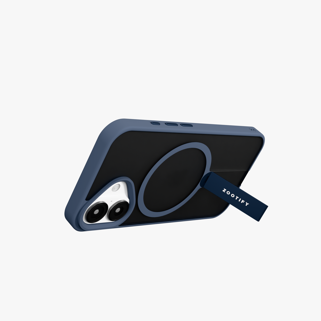 FroStand – Blue Matte MagSafe T-Stand Case for iPhone 16