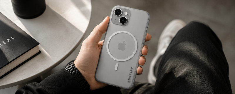 Textura – White PaperFeel MagSafe Case for iPhone 15 mobile banner 2