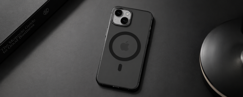 Ironclad Aura – Smokey Grey Magsafe Transparent Shield Case for iPhone 15 mobile banner 2