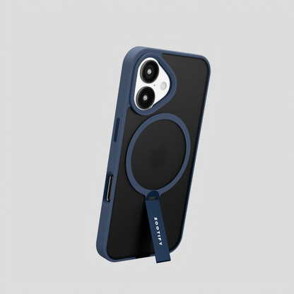 FroStand – Blue Matte MagSafe T-Stand Case for iPhone 16