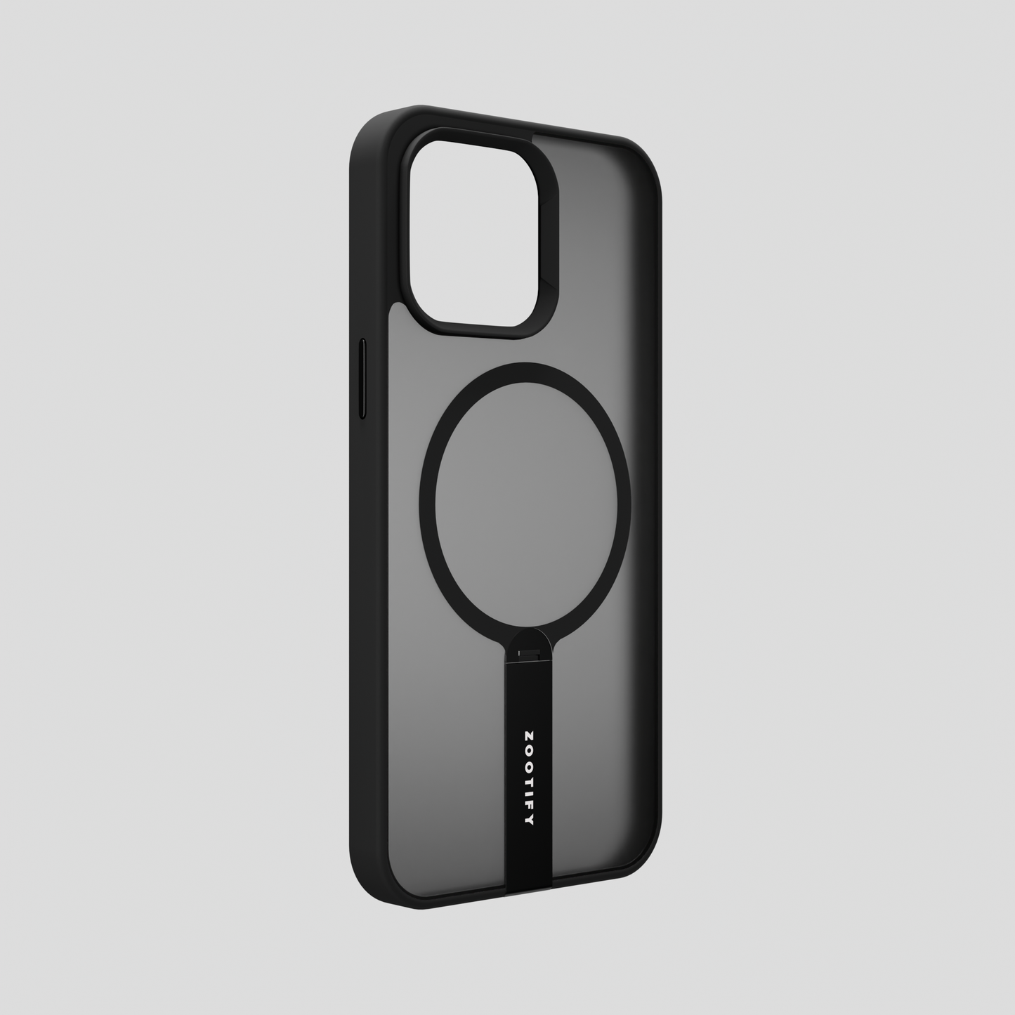 FroStand – Black Matte MagSafe T-Stand Case for iPhone 15 pro max