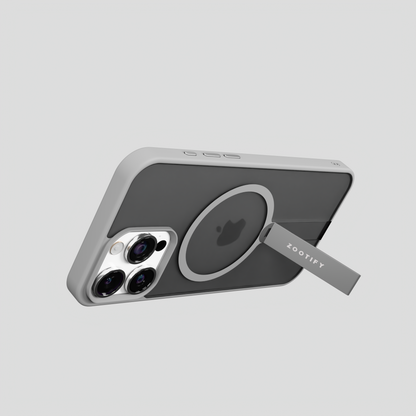 FroStand –  Titanium Grey Matte MagSafe T-Stand Case for iPhone 16 pro max