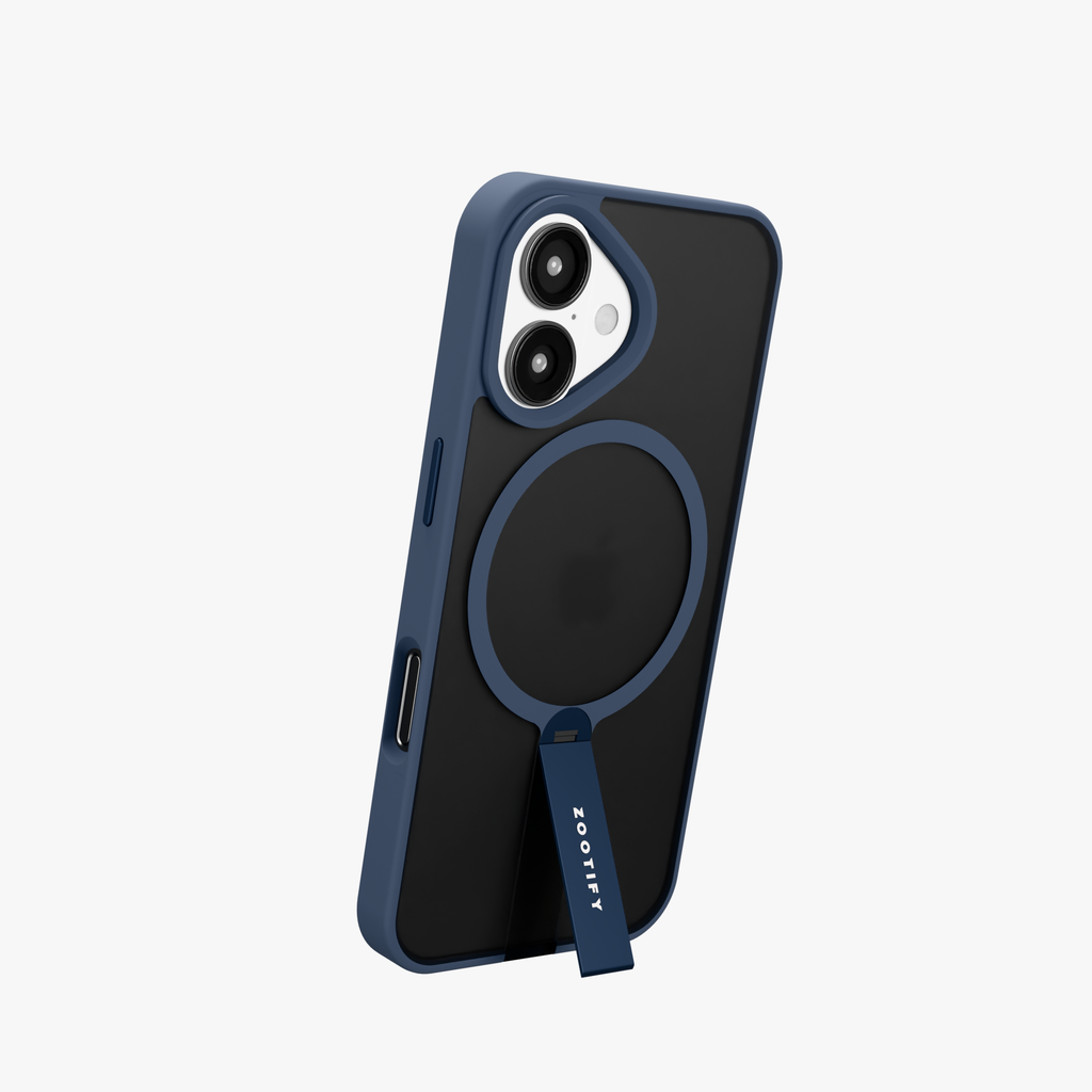 FroStand – Blue Matte MagSafe T-Stand Case for iPhone 16