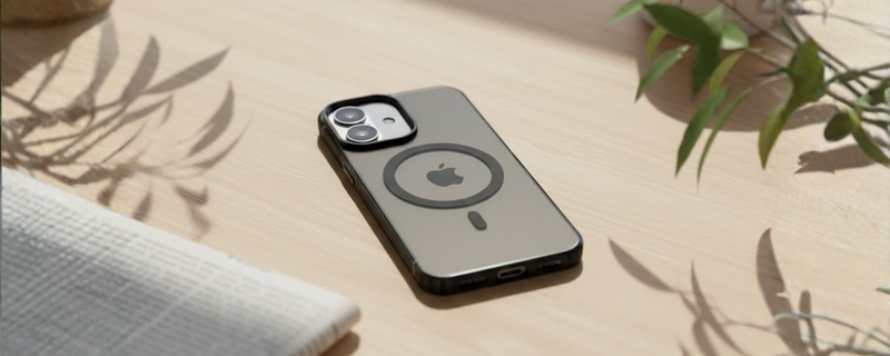 Ironclad Aura – Smokey Grey MagSafe Transparent Shield Case for iPhone 15 pro max mobile banner 2