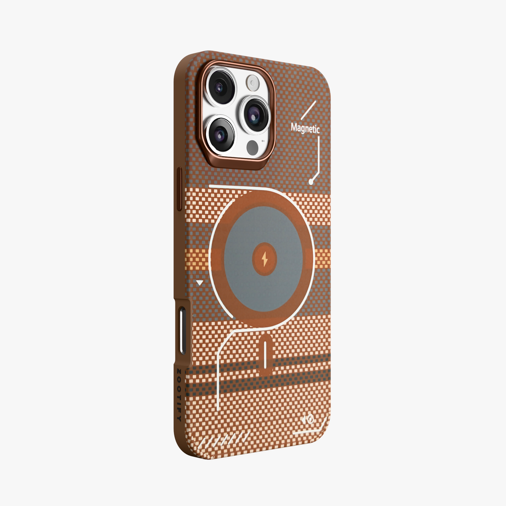 ArtiShell – Brown Detachable Layer Modular MagSafe Case for iPhone 16 pro max